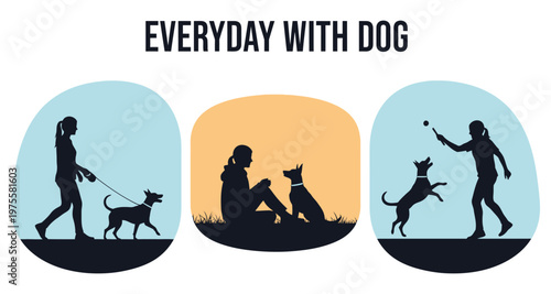 People and dogs enjoying outdoor activities during the day