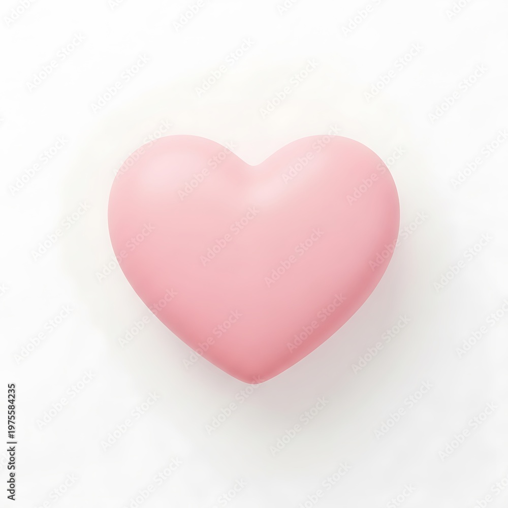 Fototapeta premium Pink Heart Shape Soft Plush Toy for Valentines Day
