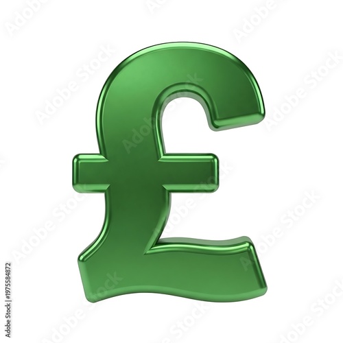 Green Metallic Number Two Wax Figurine for Currency Symbol