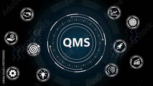 QMS Quality Management System Digital Interface Animation.