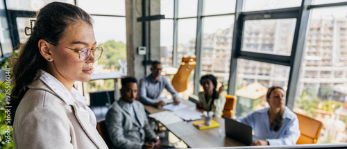 Corporate leader delivers investor overview with graphical data analysis