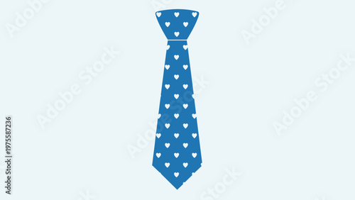 Blue Necktie with White Polka Dots.