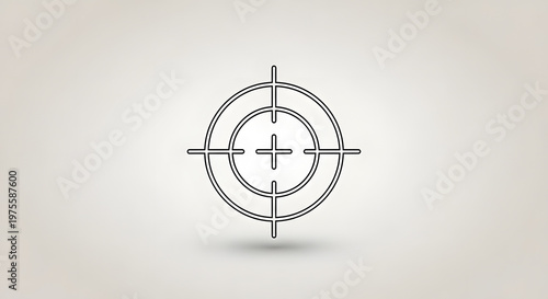 Minimal Target Icon with Crosshair Focus Symbol – Precision Aim, Goal Achievement, Accuracy Concept, Strategic Planning, Business Objective, Vision Targeting, Center Focus Design and Success Strategy