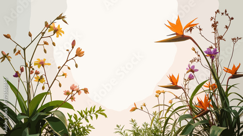 A minimalist, artistic depiction of a tropical leaf. Perfect for backgrounds, website designs, or adding a natural, modern touch to marketing material