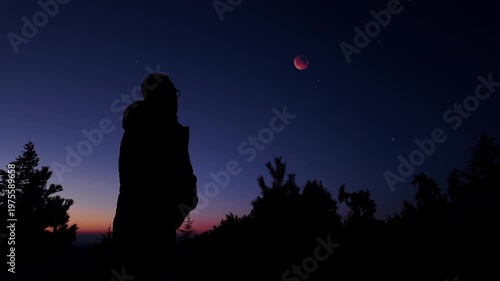 Amateur astronomer observing stars, planets, Moon eclipse and other celestial objects.