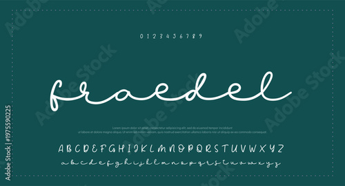 Font lettering handwritten  