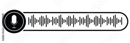 Voice message icon. Voice message or voice email symbols. Audio Sound Wave Icon vector icon .voice icon . with white background EPS10