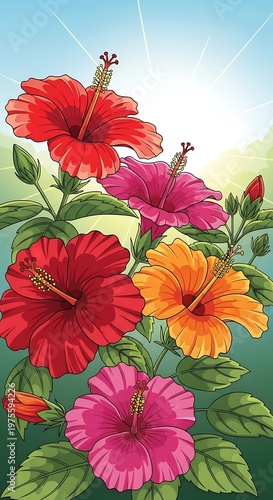 Hibiscus Floral Group.