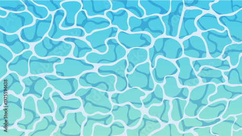 水面のイラスト　青い海　プール　透明感