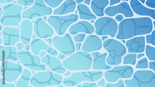 水面のイラスト　青い海　プール　透明感