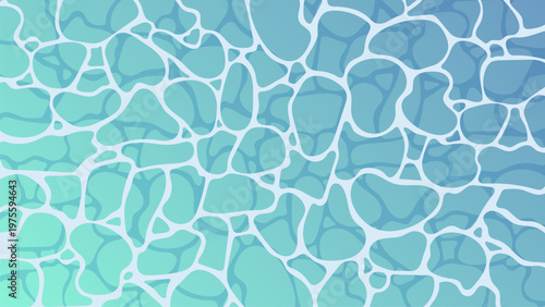 水面のイラスト　青い海　プール　透明感