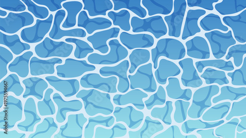 水面のイラスト　青い海　プール　透明感