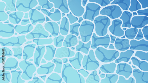 水面のイラスト　青い海　プール　透明感