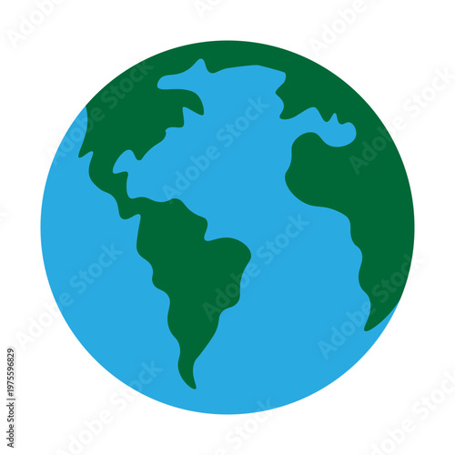 Earth Globe Vector Flat Icon Design