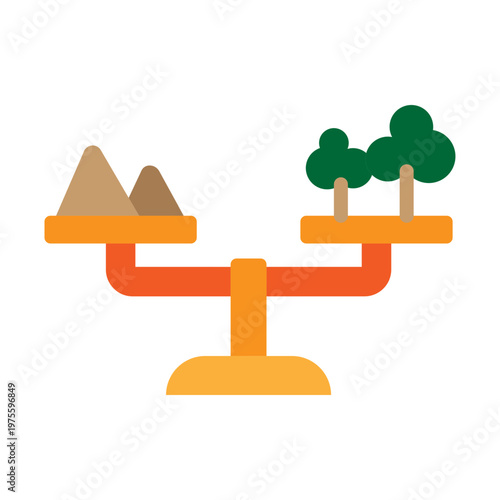 Environmental Balance Vector Flat Icon Design