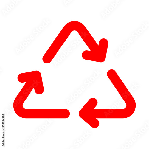 Recycling Arrows Vector Flat Icon Design