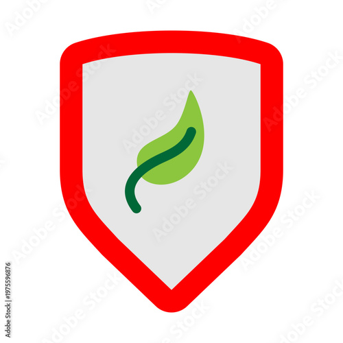 Eco Shield Vector Flat Icon Design