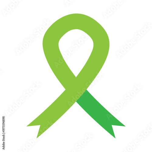 Environmental Awareness Ribbon Vector Flat Icon Design
