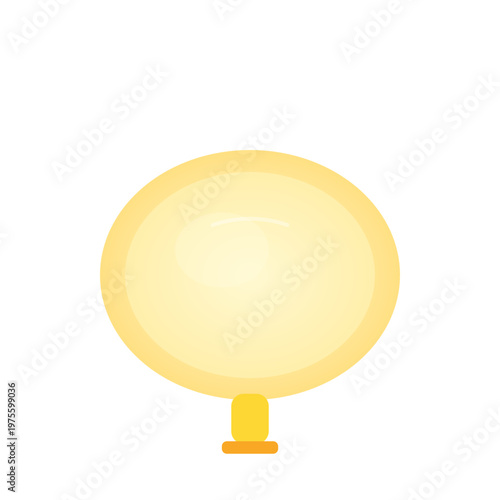 Setting Powder Puff Yellow Makeup Vector