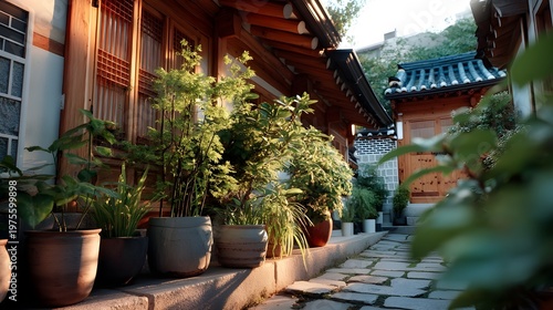 Gamcheon Culture Village Colorful Houses Step Lane Art Wall
