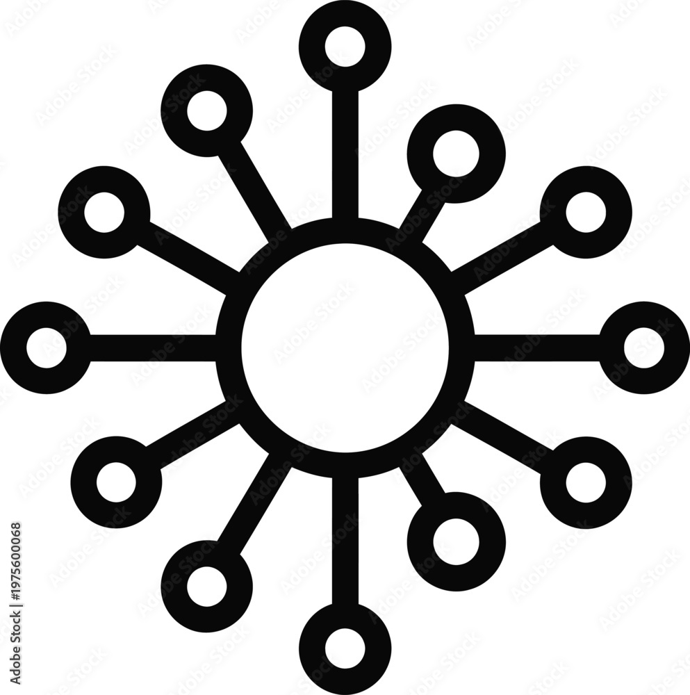 Obraz premium Abstract Network Connection Icon