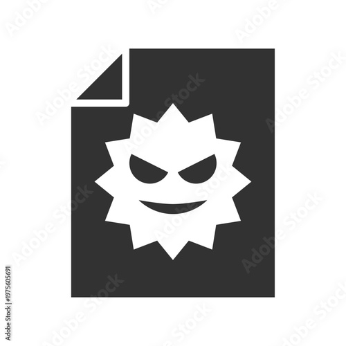 ファイルウイルス感染アイコン｜マルウェア・警告・セキュリティリスク