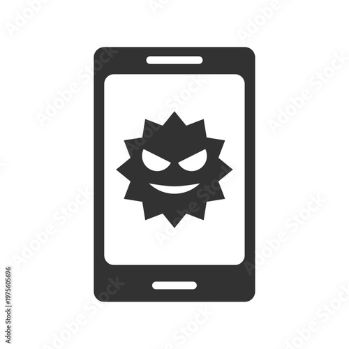 スマートフォンウイルス感染アイコン｜マルウェア・警告・セキュリティリスク