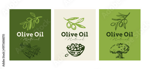 Vintage sketch olive branche banner. Extra virgin, farm product, Mediterranean cuisine, cosmetic, organic farm, packaging label. Engraved hand drawn vector illustration.