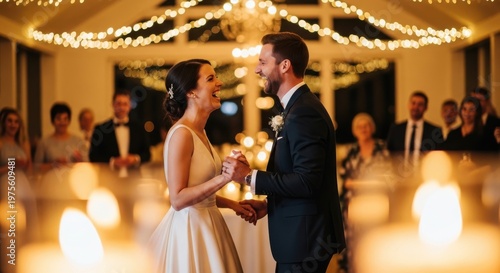 A romantic wedding scene with a couple dancing at a reception wedding reception dancing couple roman
