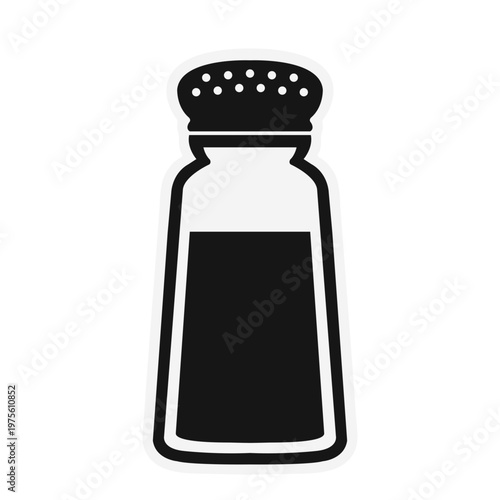 Minimalist salt shaker vector icon, svg format