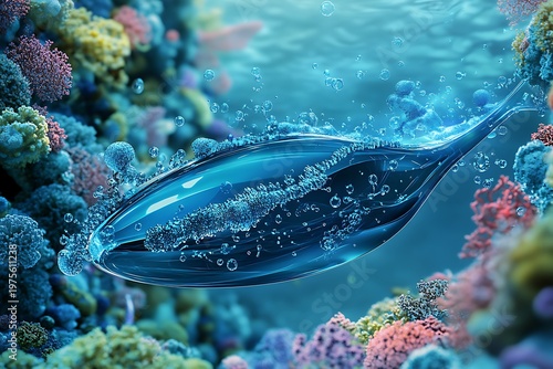 Molecularly engineered nanostructures forming superhydrophobic coatings for underwater vehicles 