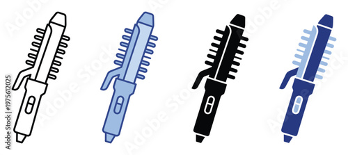 Hair styling tool for creating beautiful curls and waves, perfect for beauty product advertisements, salon promotions, or personal care related content.