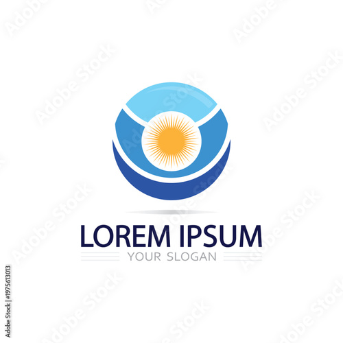 Professional round swirl logo vector icon design circular rotation branding concept