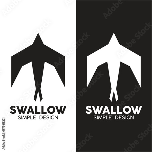 swallow logo vector icon illustration design.