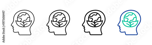 Eco Conscious Icon Collection Different Style Outline