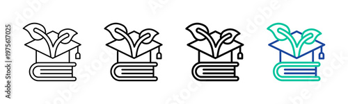 Eco Education Icon Collection Different Style Outline