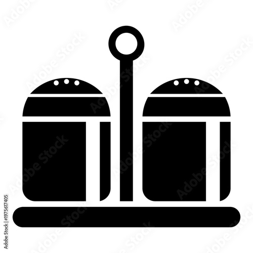 Salt and pepper shakers icon vector set. Salt and pepper illustration sign collection. condiments wem logo design. spice symbol.