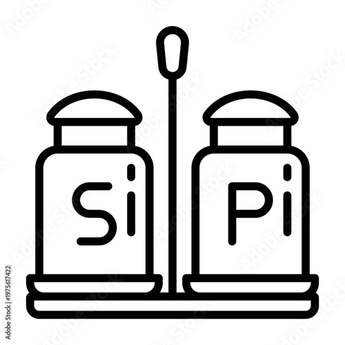 Salt and pepper shakers icon vector set. Salt and pepper illustration sign collection. condiments wem logo design. spice symbol.