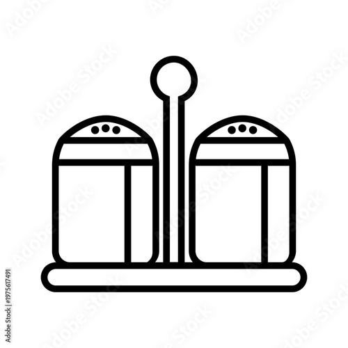 Salt and pepper shakers icon vector set. Salt and pepper illustration sign collection. condiments wem logo design. spice symbol.