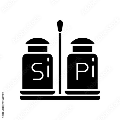 Salt and pepper shakers icon vector set. Salt and pepper illustration sign collection. condiments wem logo design. spice symbol.