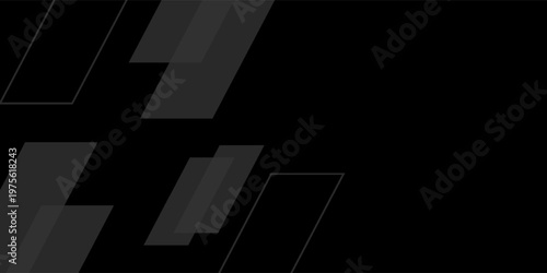 Minimalist futuristic wallpaper with diagonal gray shapes on a deep black surface.