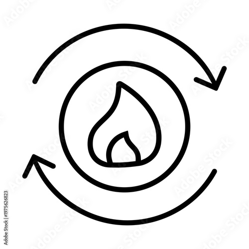 Natural gas icon vector. Propane Illustration sign. Gas supply symbol. Gas logo.