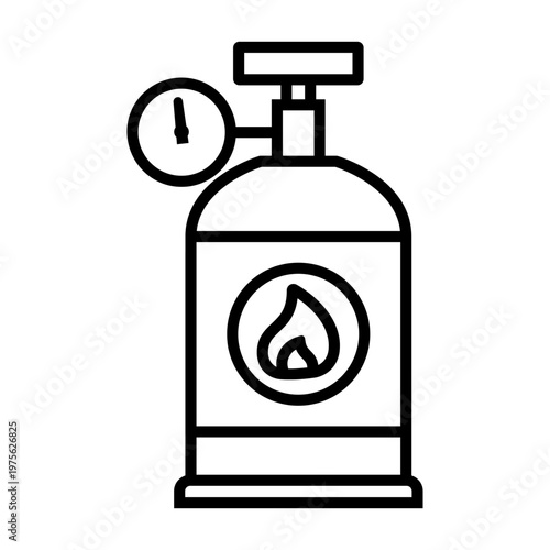 Natural gas icon vector. Propane Illustration sign. Gas supply symbol. Gas logo.