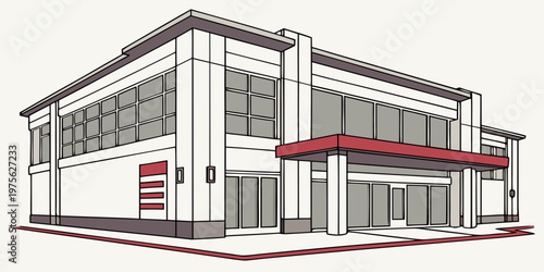 Classic two-story red wooden house with white trim and balcony