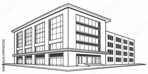 Modern multi-story residential building with balconies