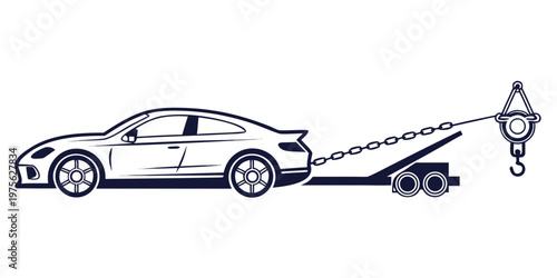 A silver van towing a compact camper trailer on a road