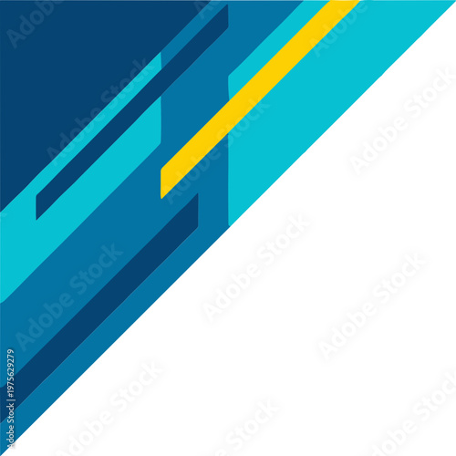 Free Download Vibrant geometric shapes form an abstract composition on a white background - GFXLoad