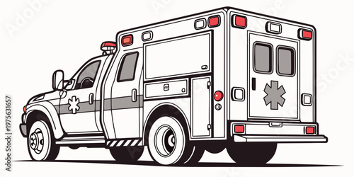 Old-fashioned delivery truck with a classic red and white paint job