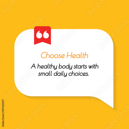 Motivational Quote regarding obesity, Vector illustration