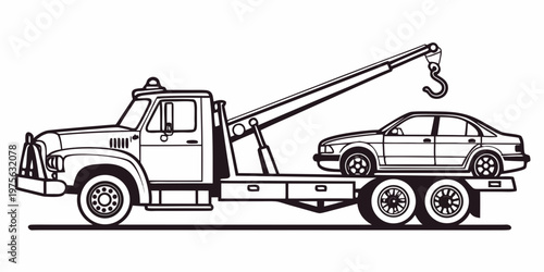 A large tractor trailer truck driving on a road